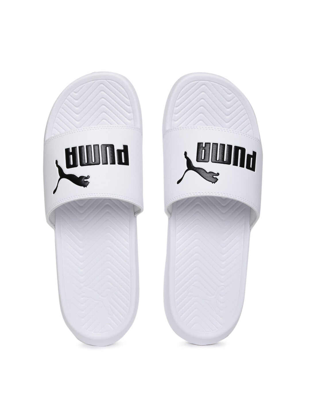 Unisex White Popcat Flip-Flops