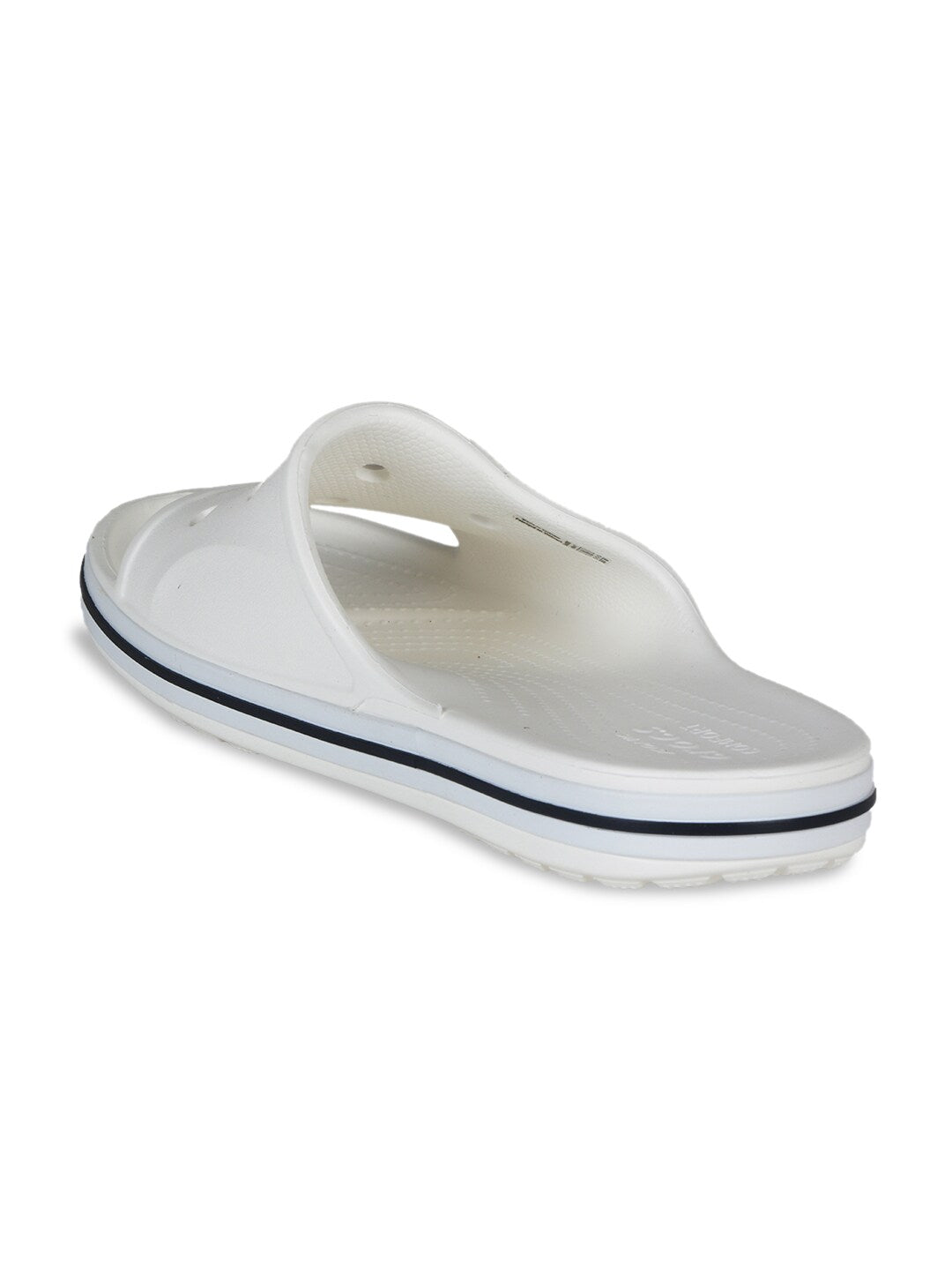 Unisex White Solid Sliders