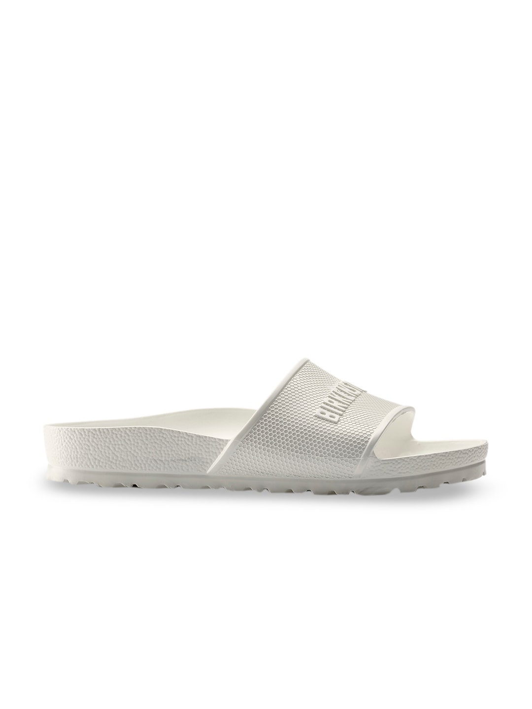 Unisex White Barbados EVA Solid Regular Width Sliders