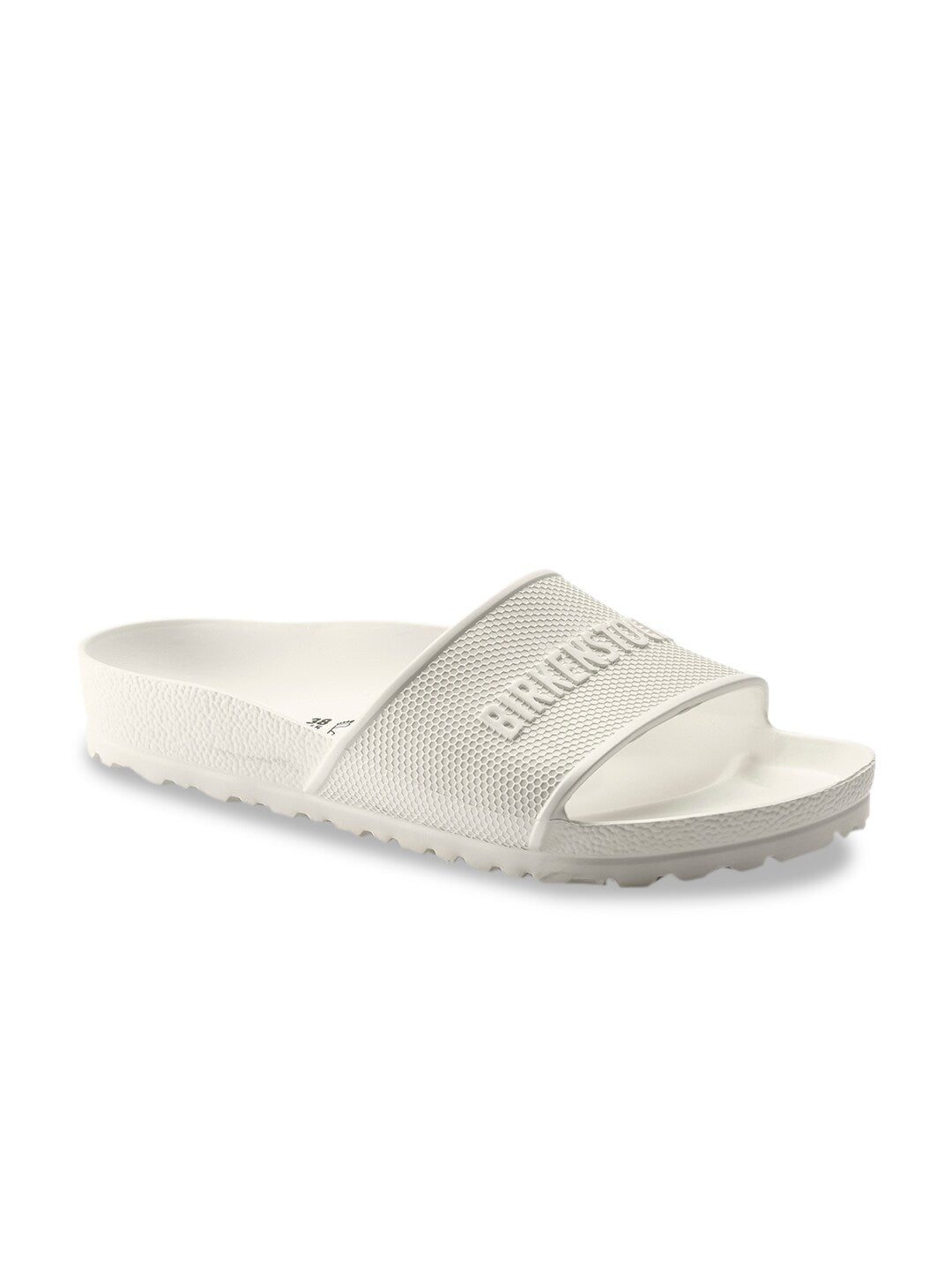 Unisex White Barbados EVA Solid Regular Width Sliders