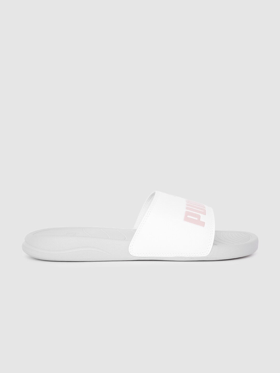 Unisex White Popcat 20 Printed Sliders