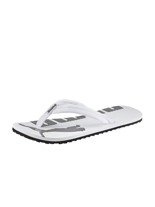 Unisex White Printed Epic Flip v2 Thong Flip-Flops